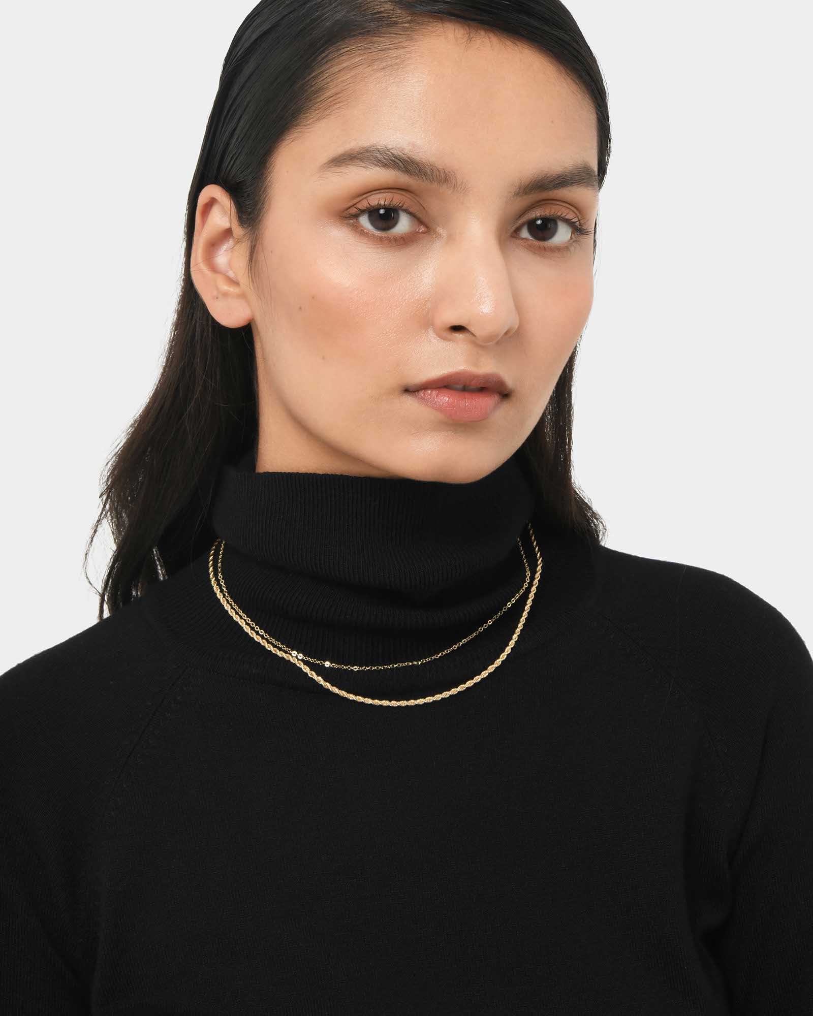 Kingsly Gold 2pc Necklace Set