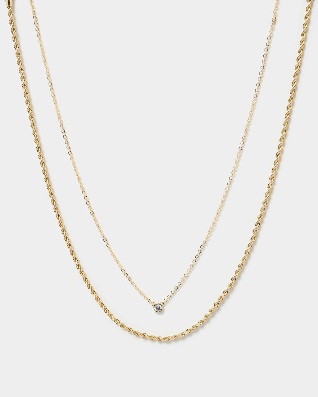 Kingsly Gold 2pc Necklace Set