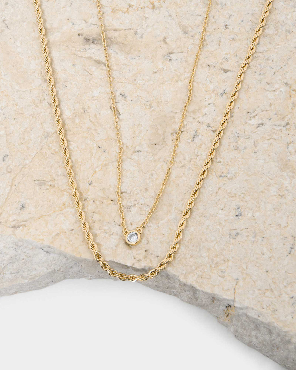Kingsly Gold 2pc Necklace Set
