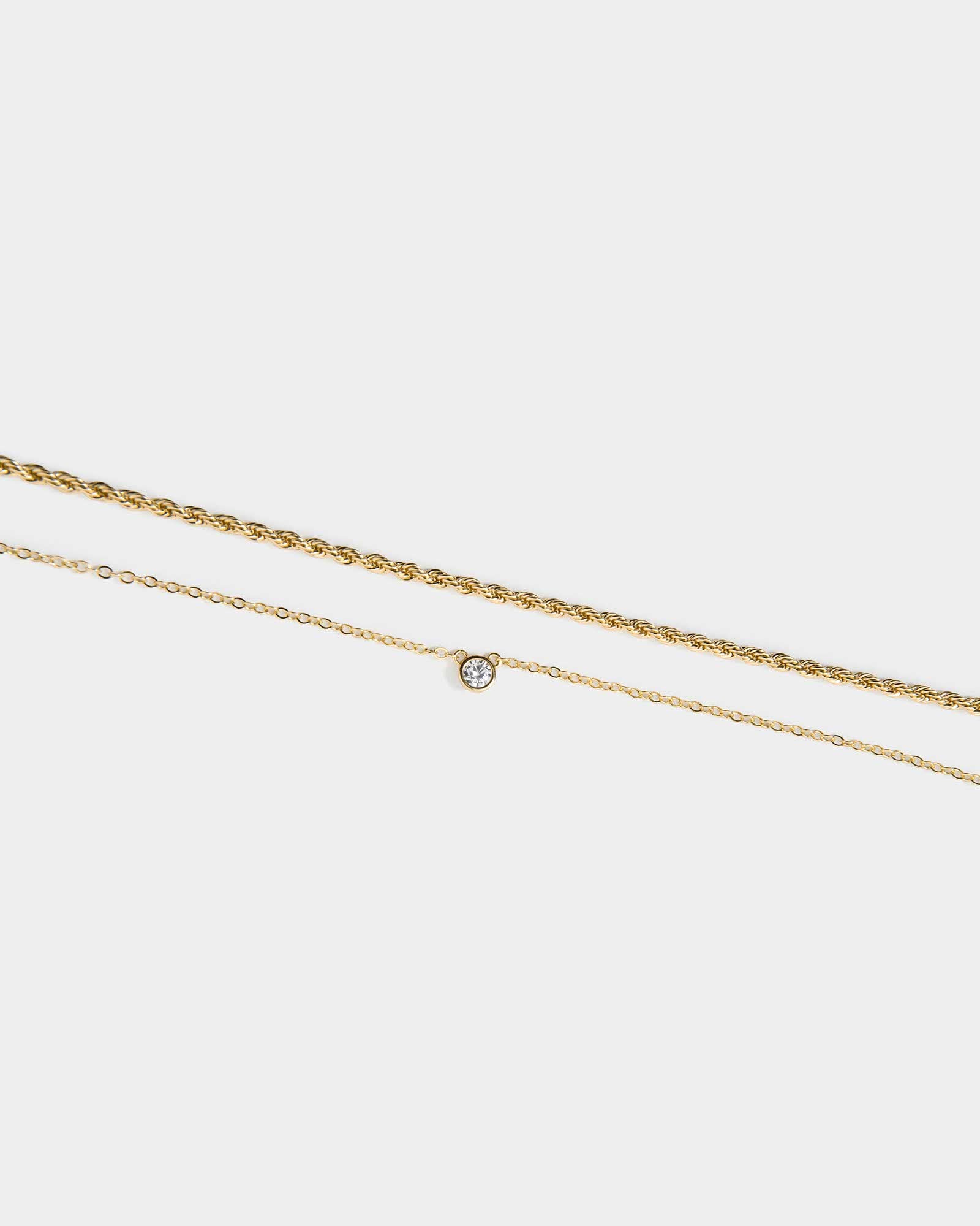 Kingsly Gold 2pc Necklace Set