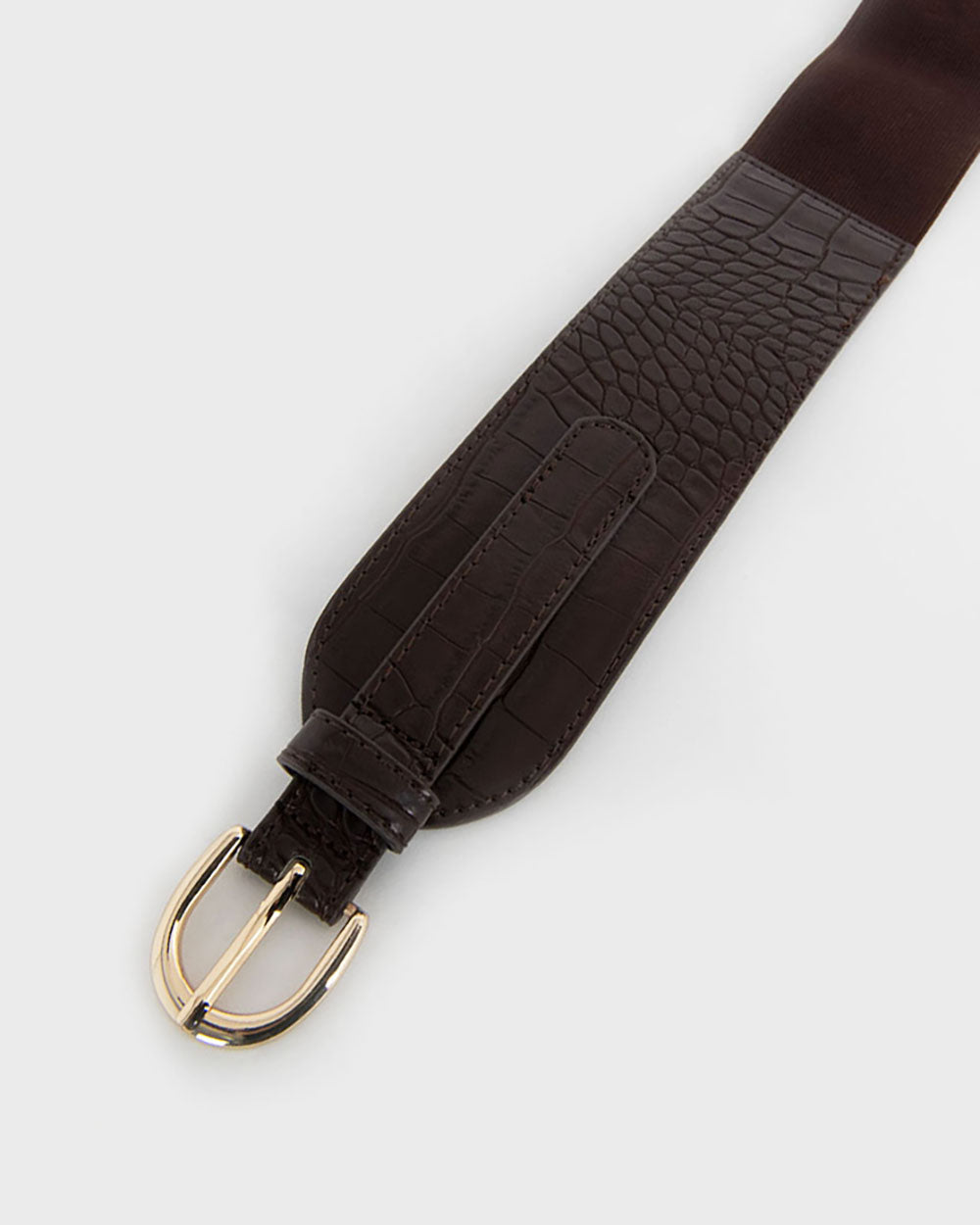 Iris Croc Elastic Belt