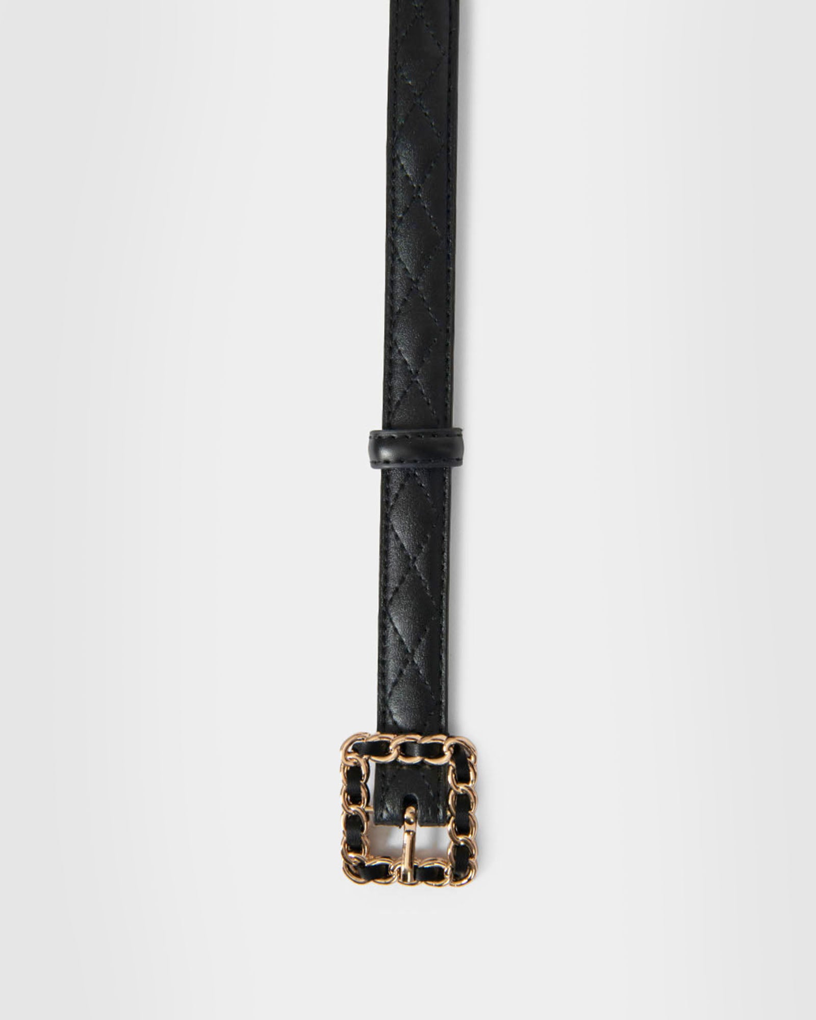 Nahla Leather Quilted Belt