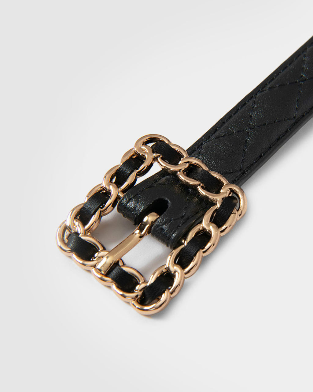 Nahla Leather Quilted Belt