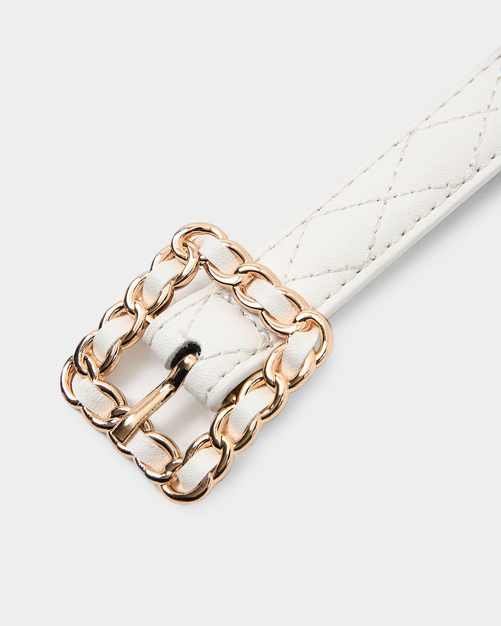 Nahla Leather Quilted Belt