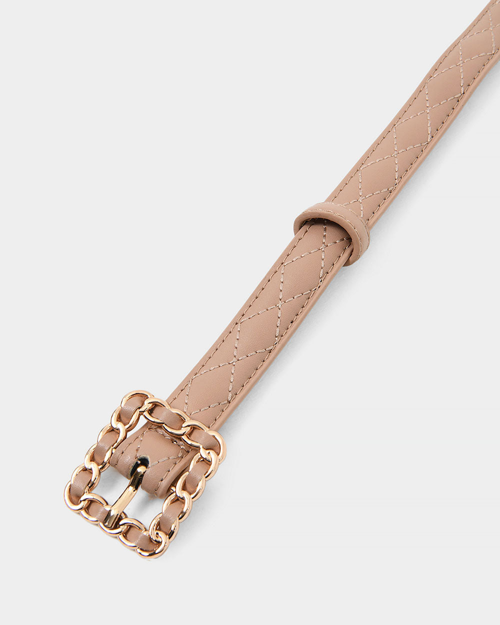 Nahla Leather Quilted Belt