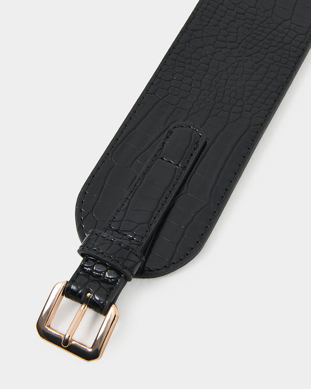 Shaina Croc Elastic Belt