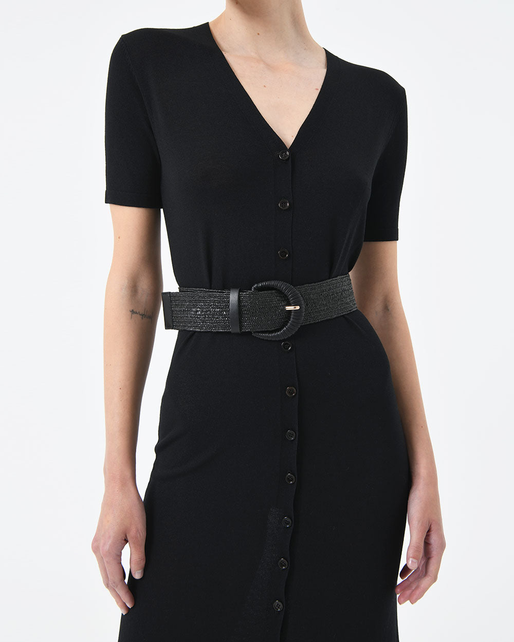 Hallie Raffia Elastic Belt