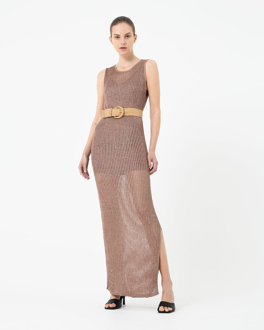Hallie Raffia Elastic Belt