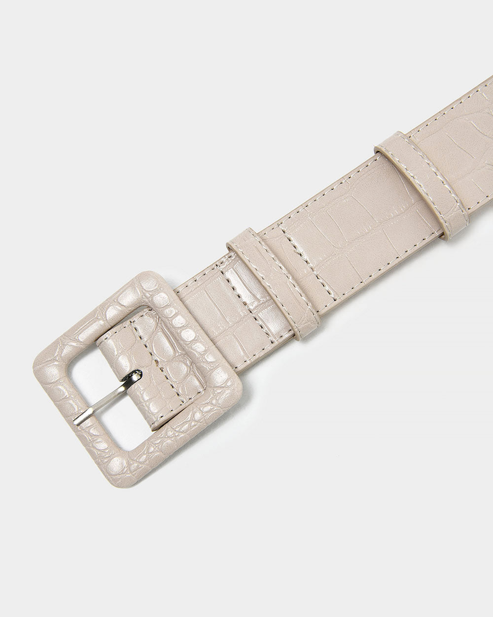 Bree Croc Covered Buckle Belt