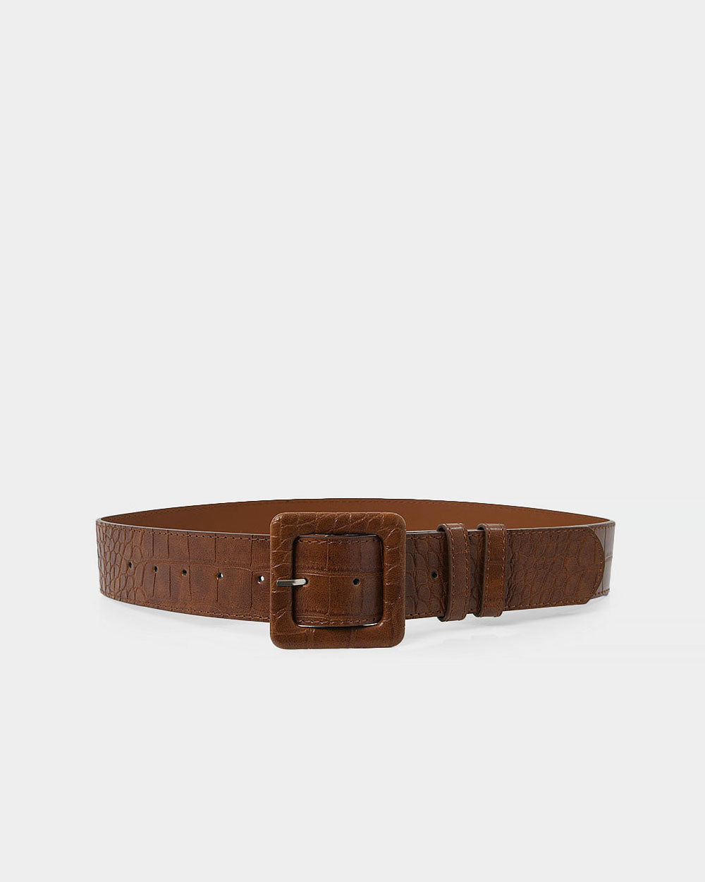 Bree Croc Covered Buckle Belt