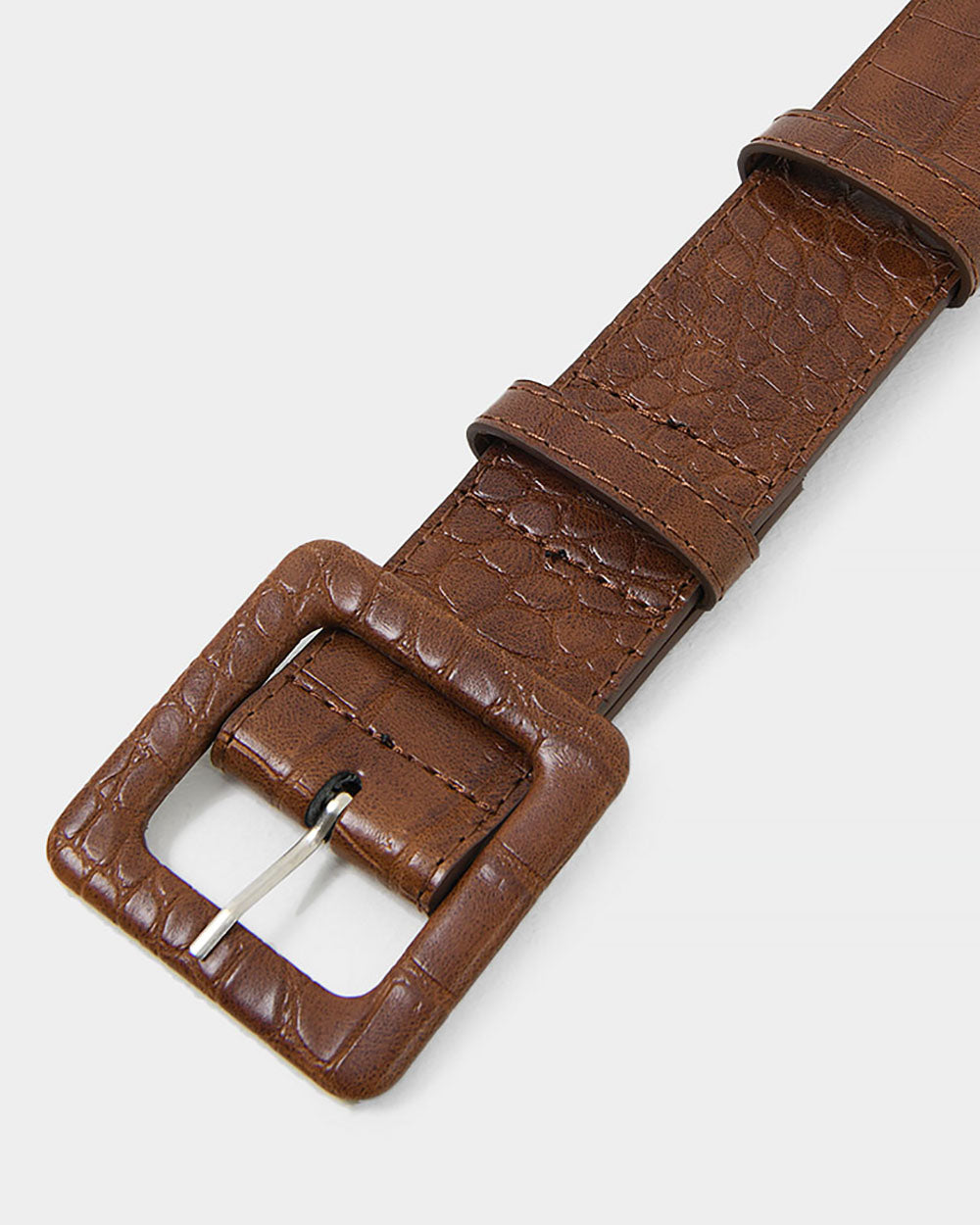 Bree Croc Covered Buckle Belt