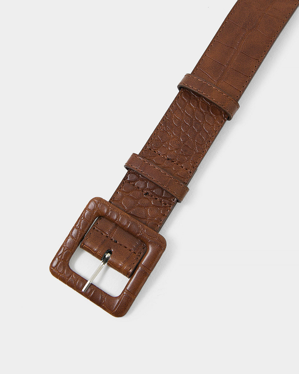 Bree Croc Covered Buckle Belt