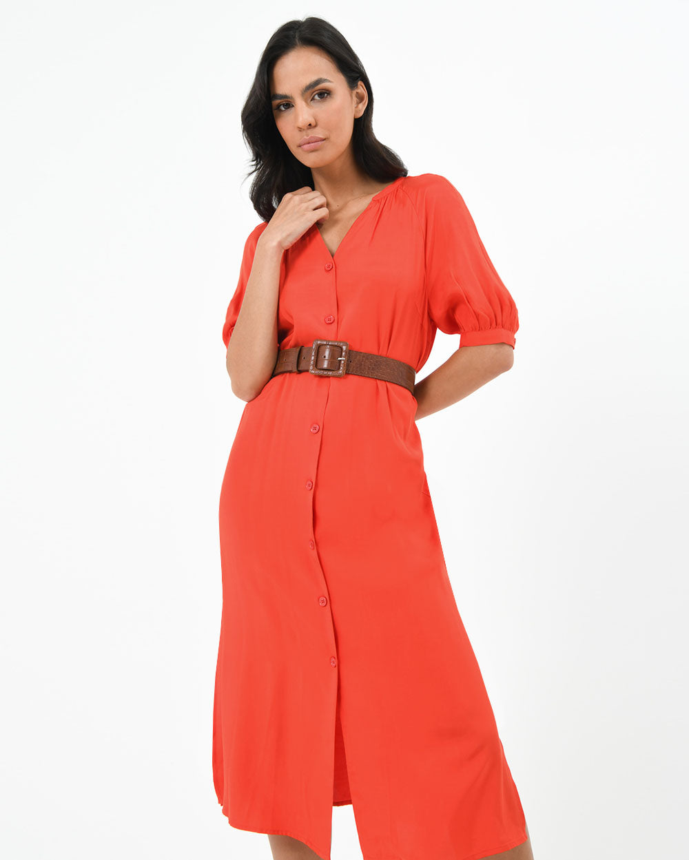 Bree Croc Covered Buckle Belt