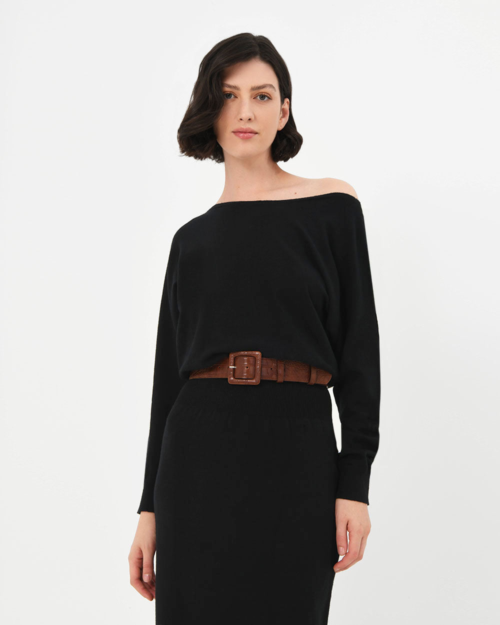 Bree Croc Covered Buckle Belt