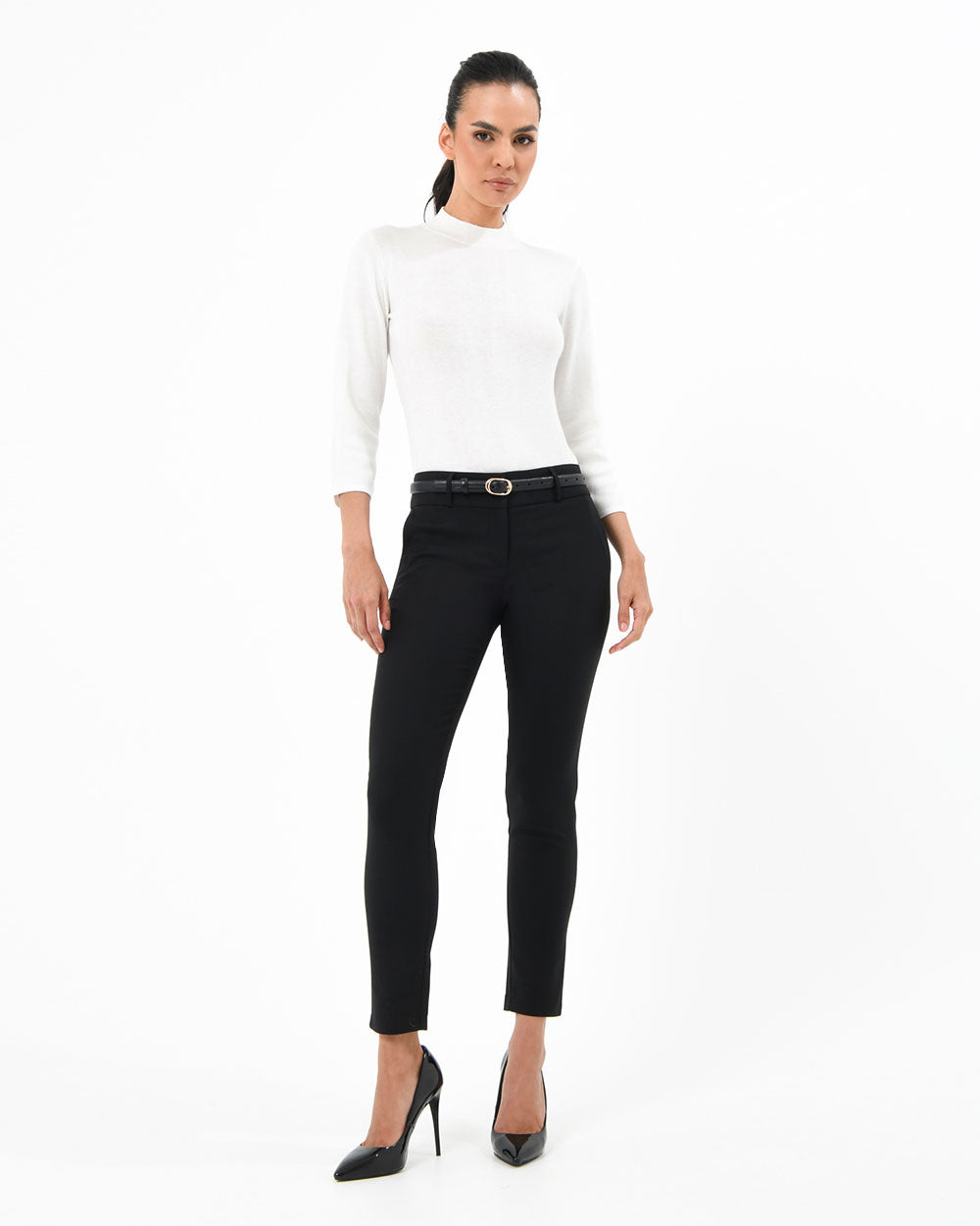 Millie Leather Croc Belt