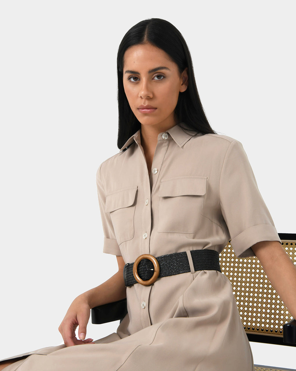 Sarina Raffia Elastic Belt