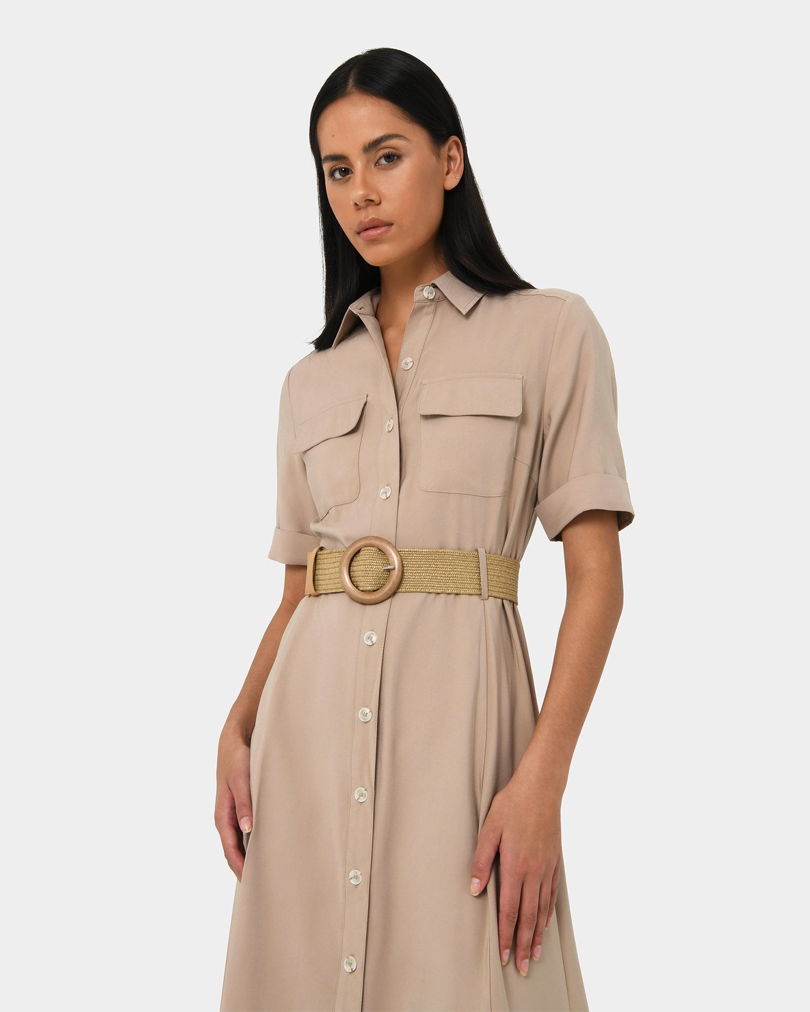 Sarina Raffia Elastic Belt