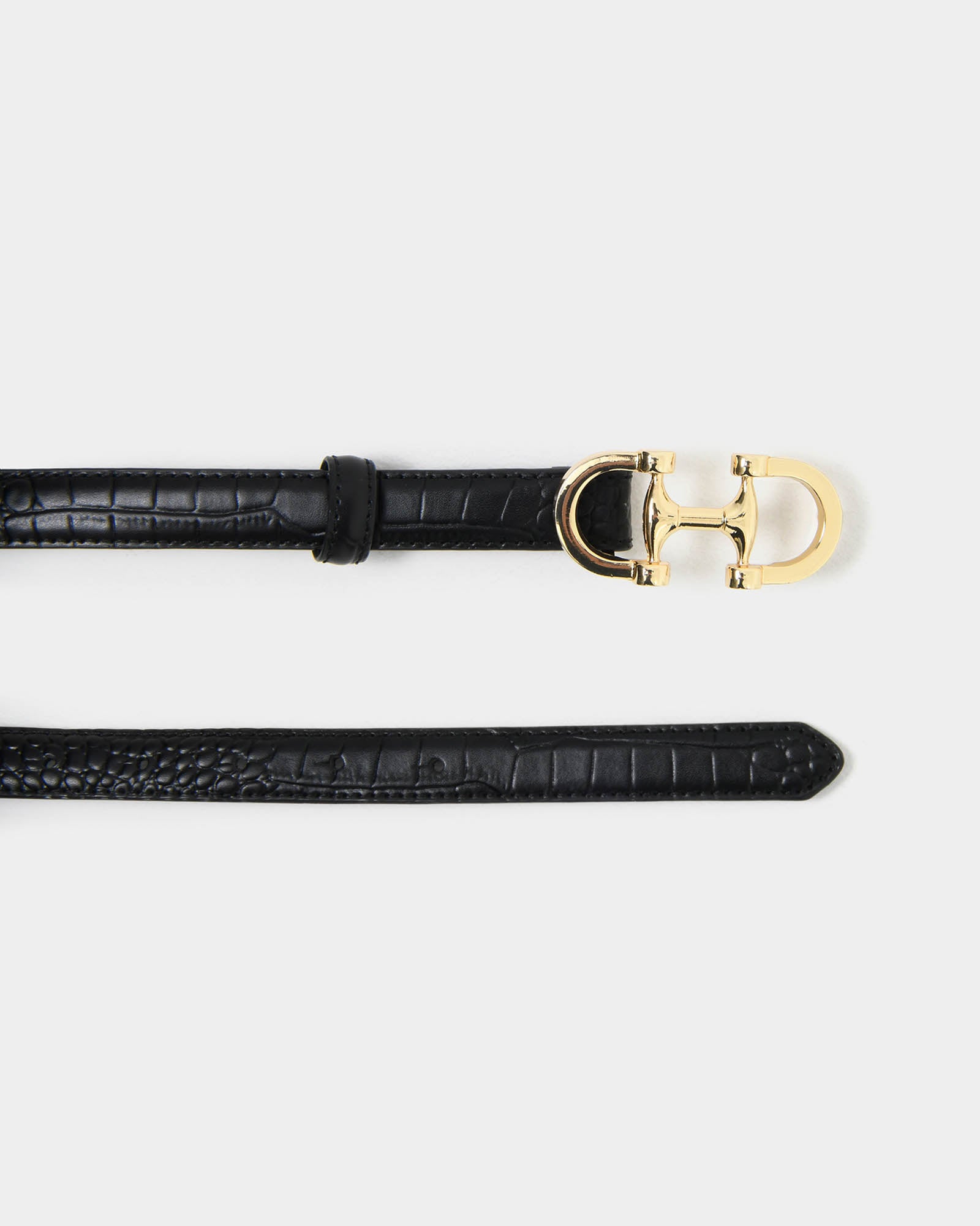 Karma Croc Leather Belt