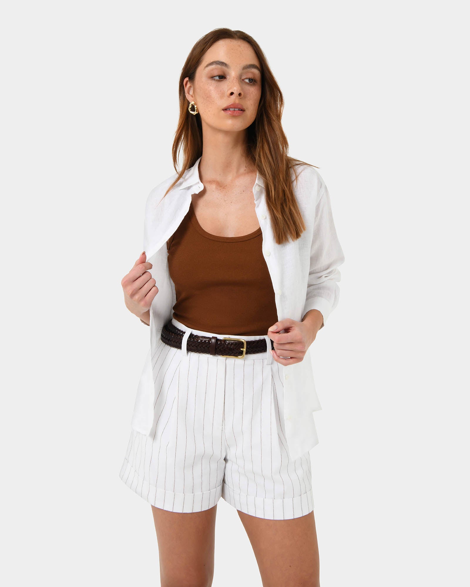 Alexandra Woven Leather Belt