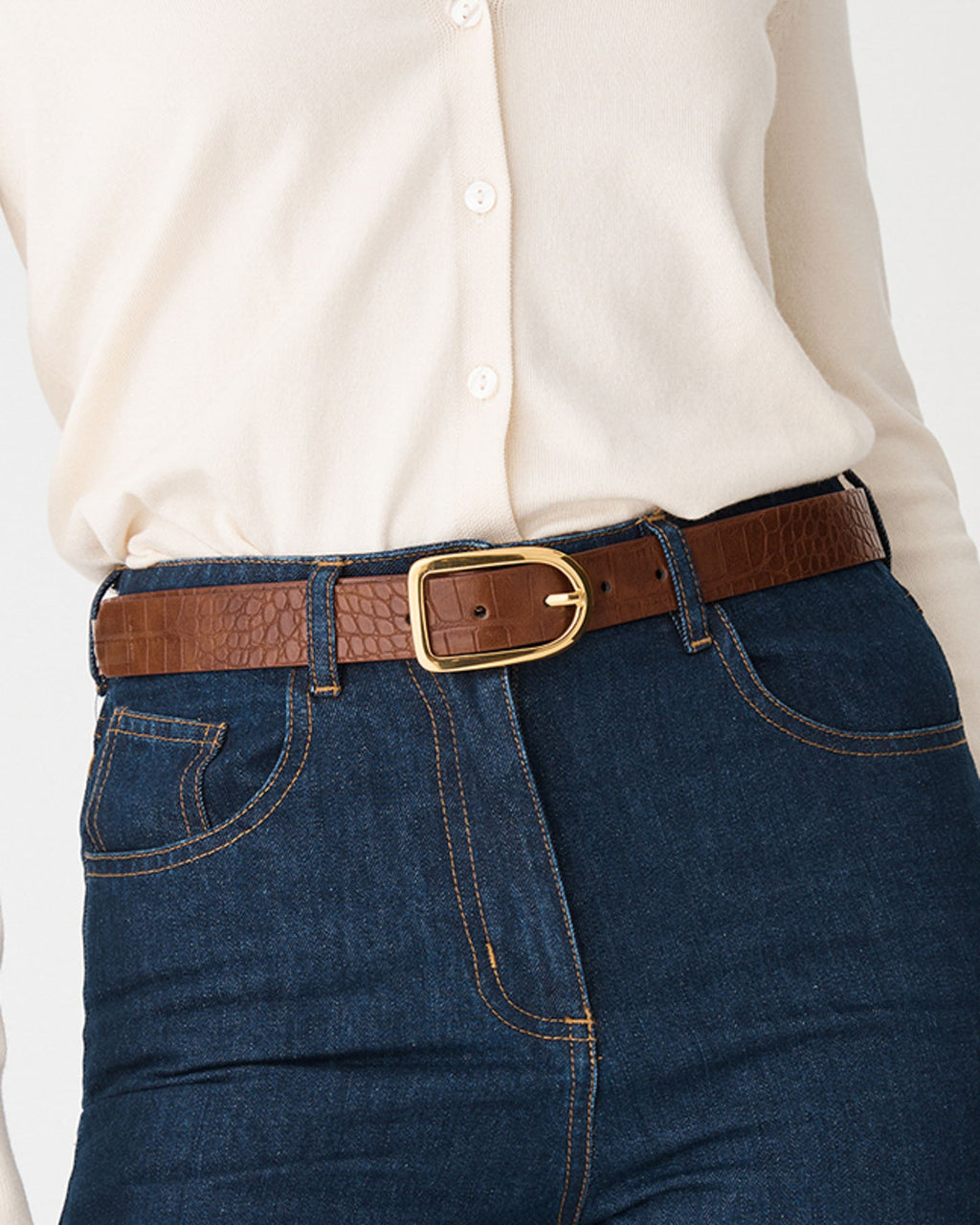 Geneva Croc Belt