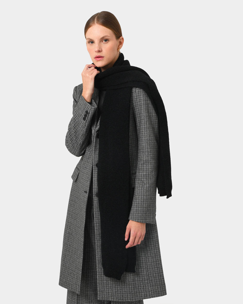 Lillie Wool Blend Ribbed Scarf