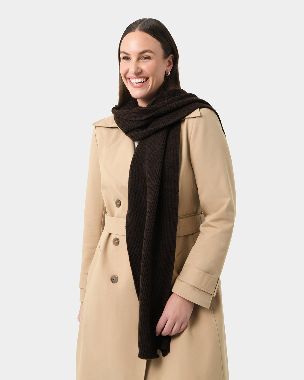 Lillie Wool Blend Ribbed Scarf