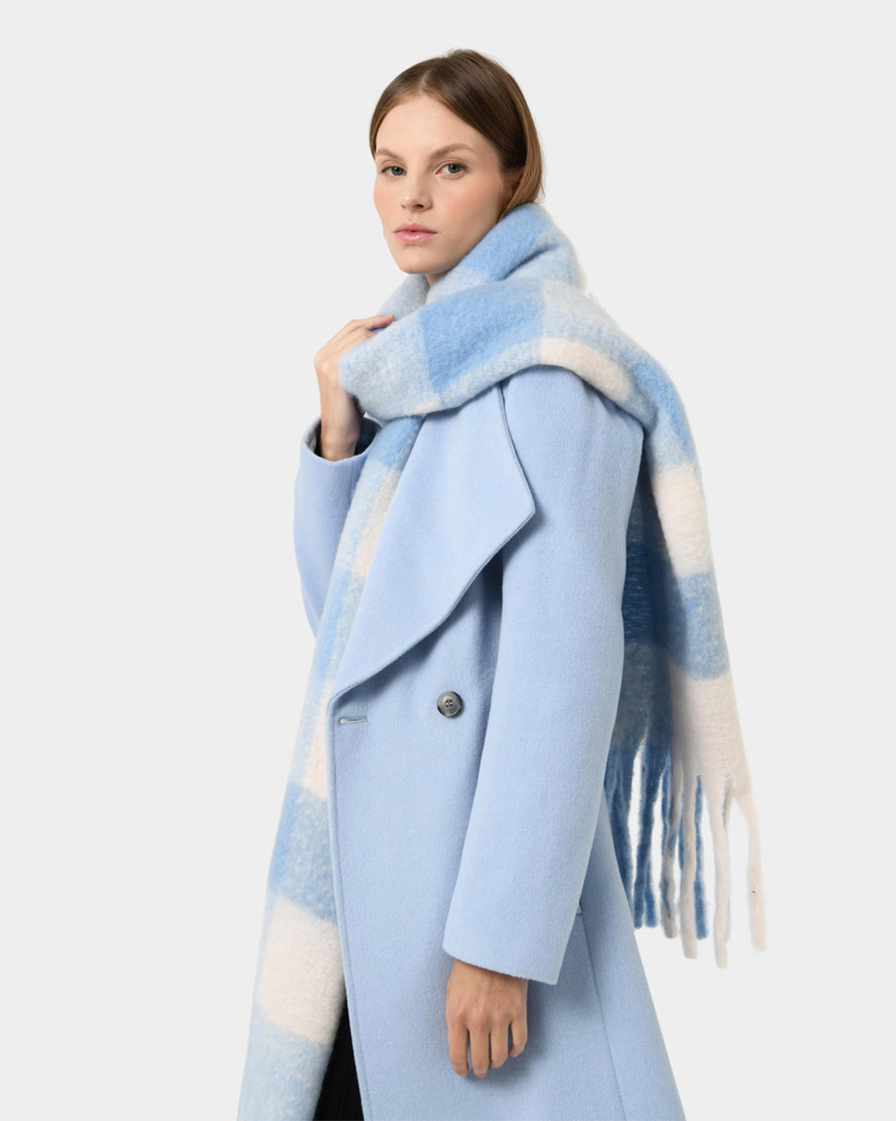 Rosy Checked Scarf