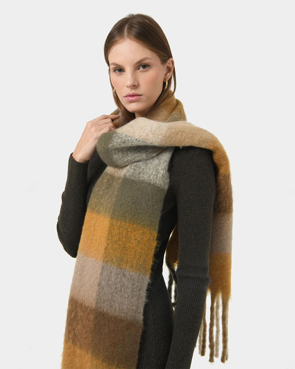 Rosy Checked Scarf