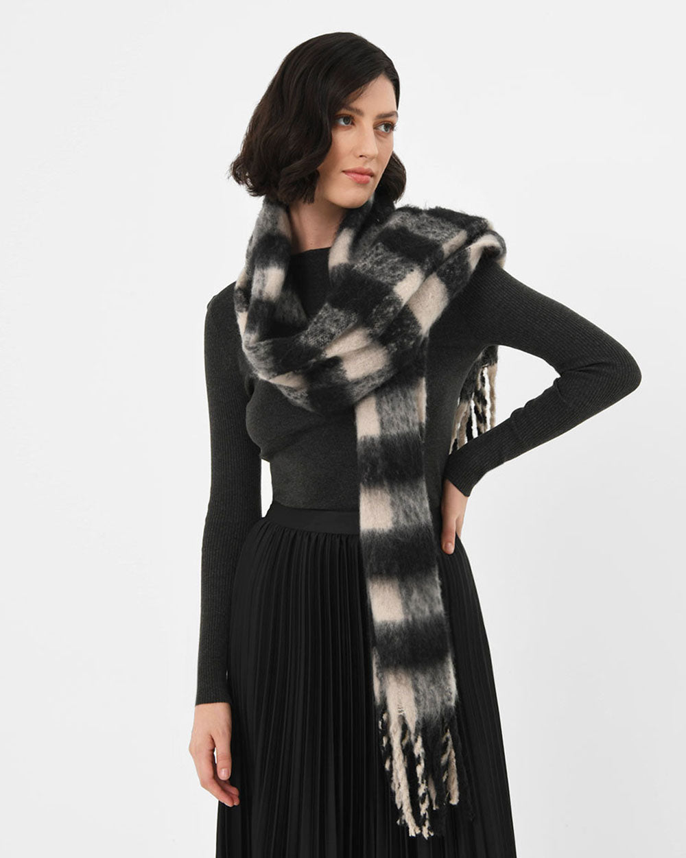 Joy Checked Scarf