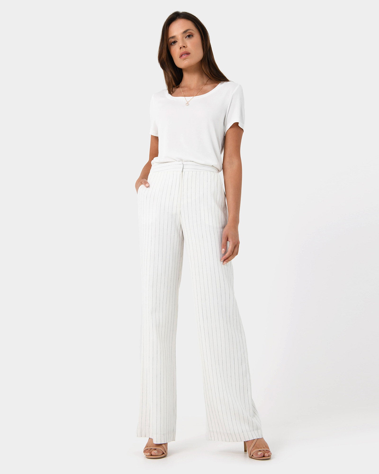 Talisa Linen Pinstripe Pant