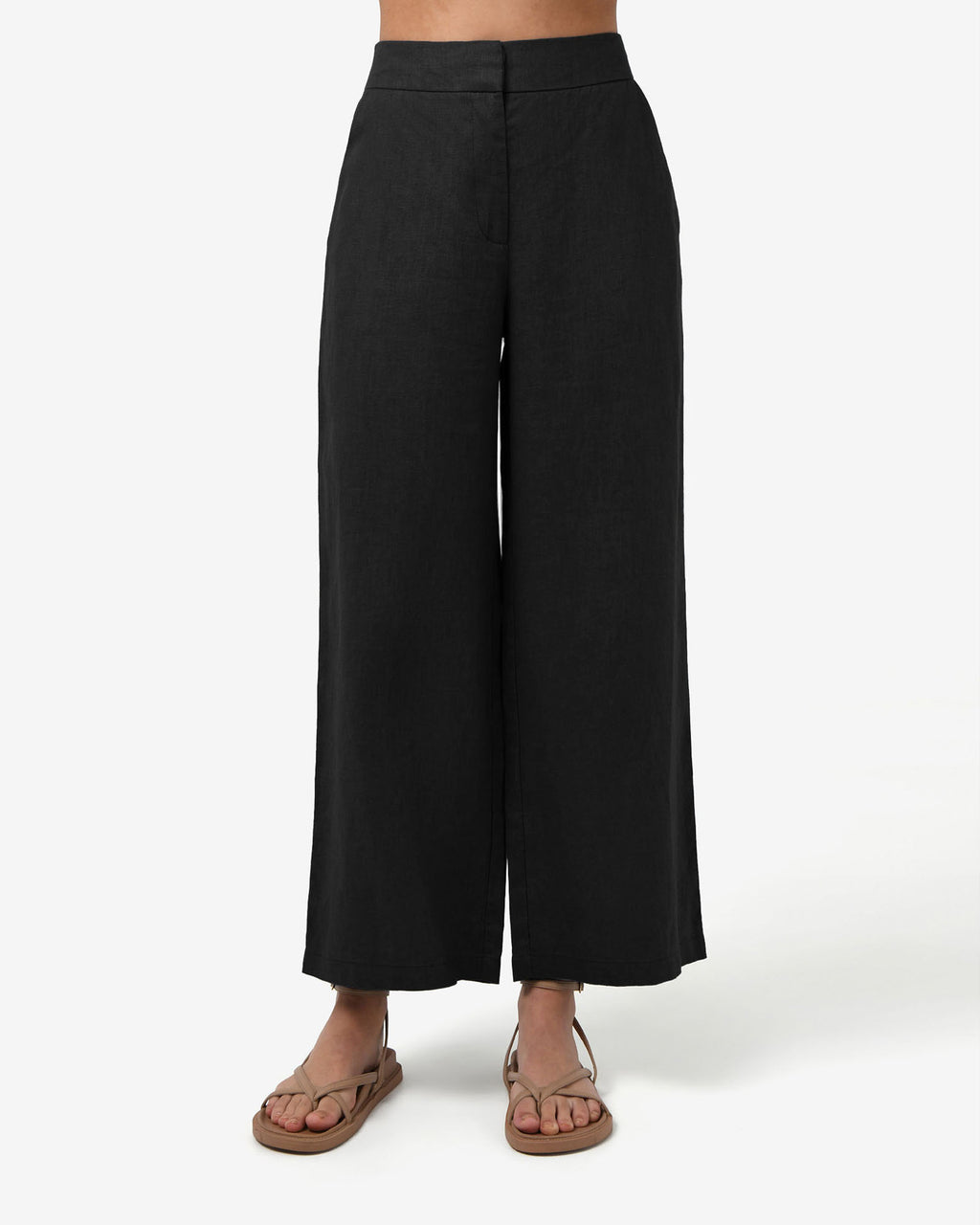 Ami Linen Elastic Back Pants