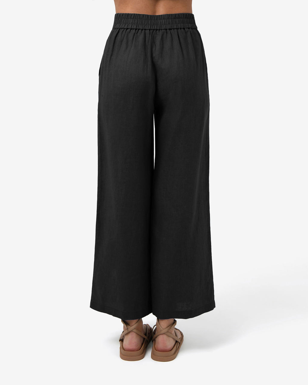 Ami Linen Elastic Back Pants