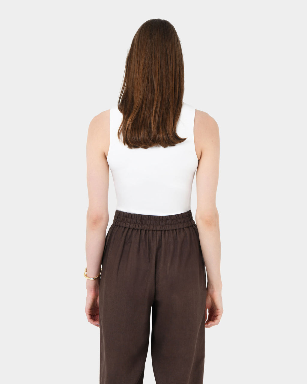 Ami Linen Elastic Back Pants