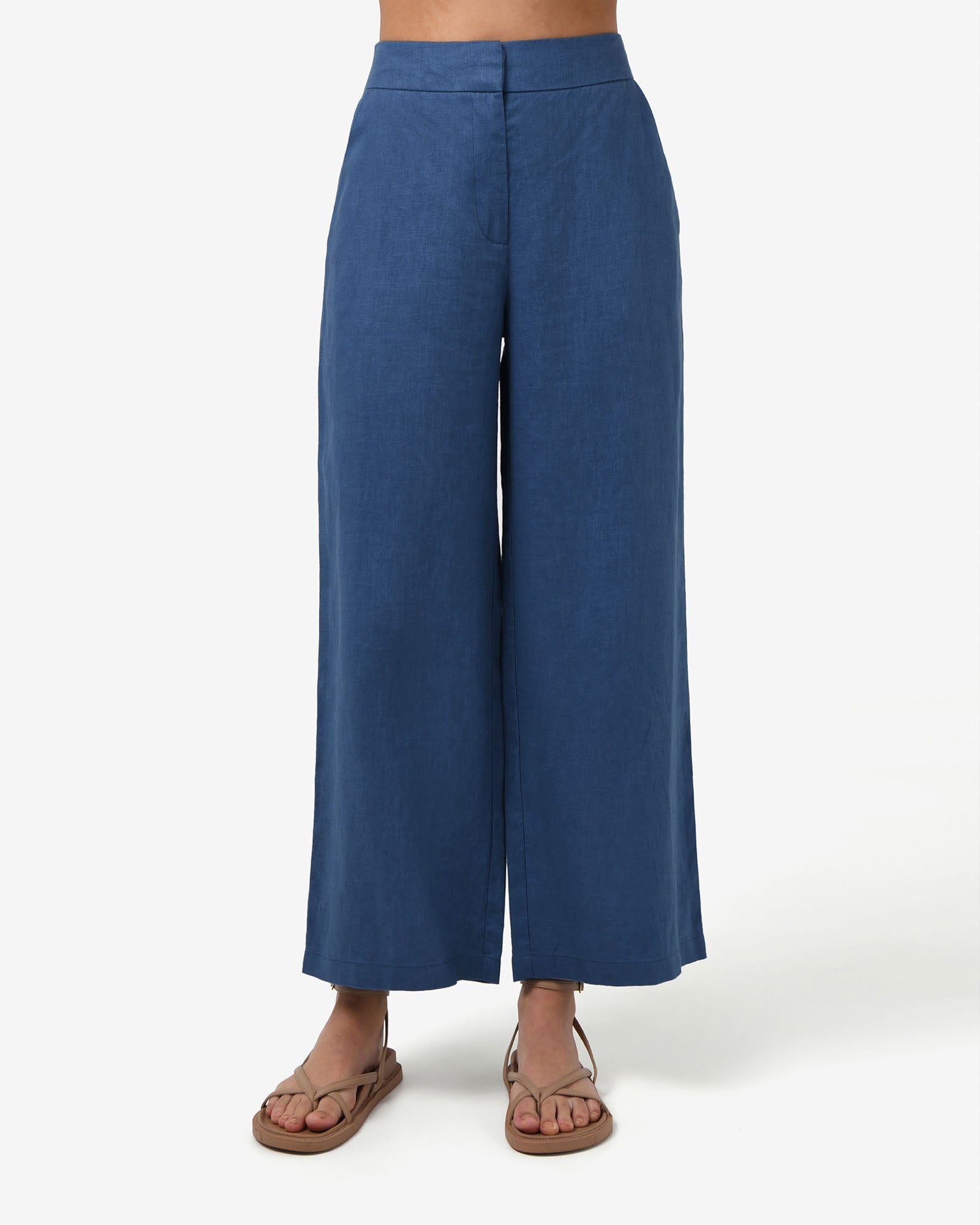 Ami Linen Elastic Back Pants