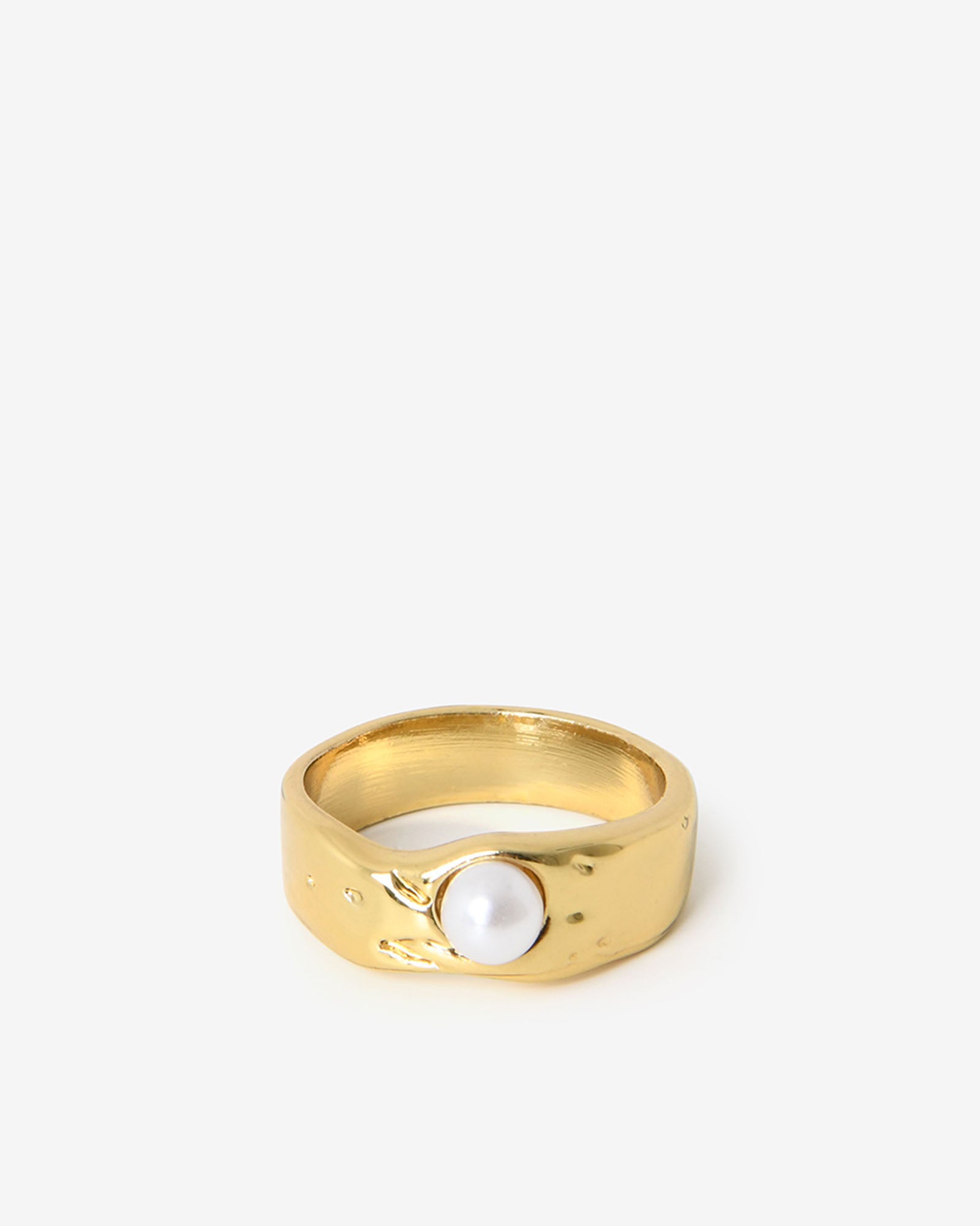 Clara Pearl Gold Plated Ring