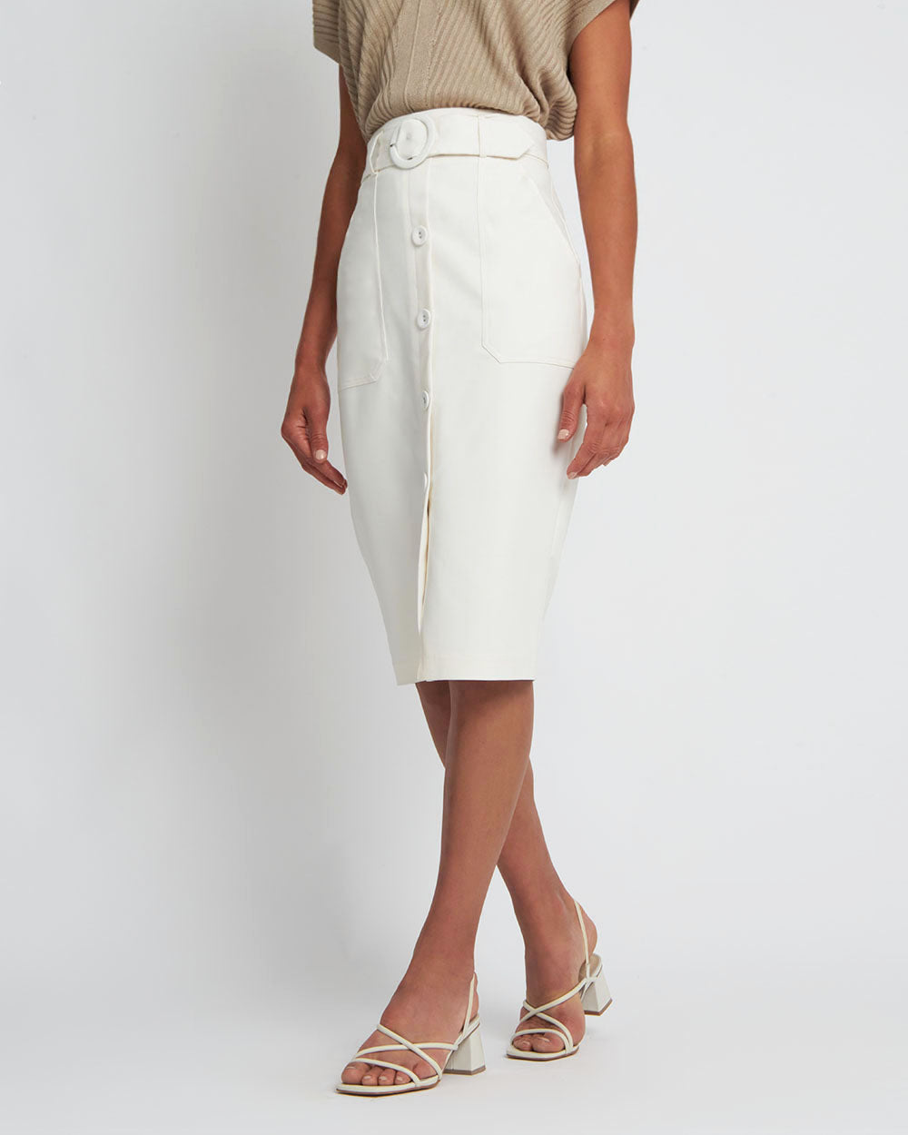 Emelia Leather Strap Heel