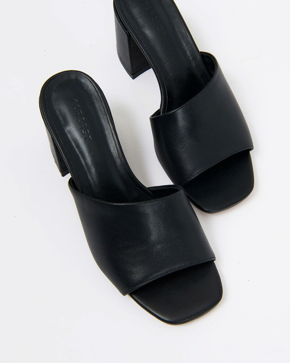 Kristin Leather Block Heel