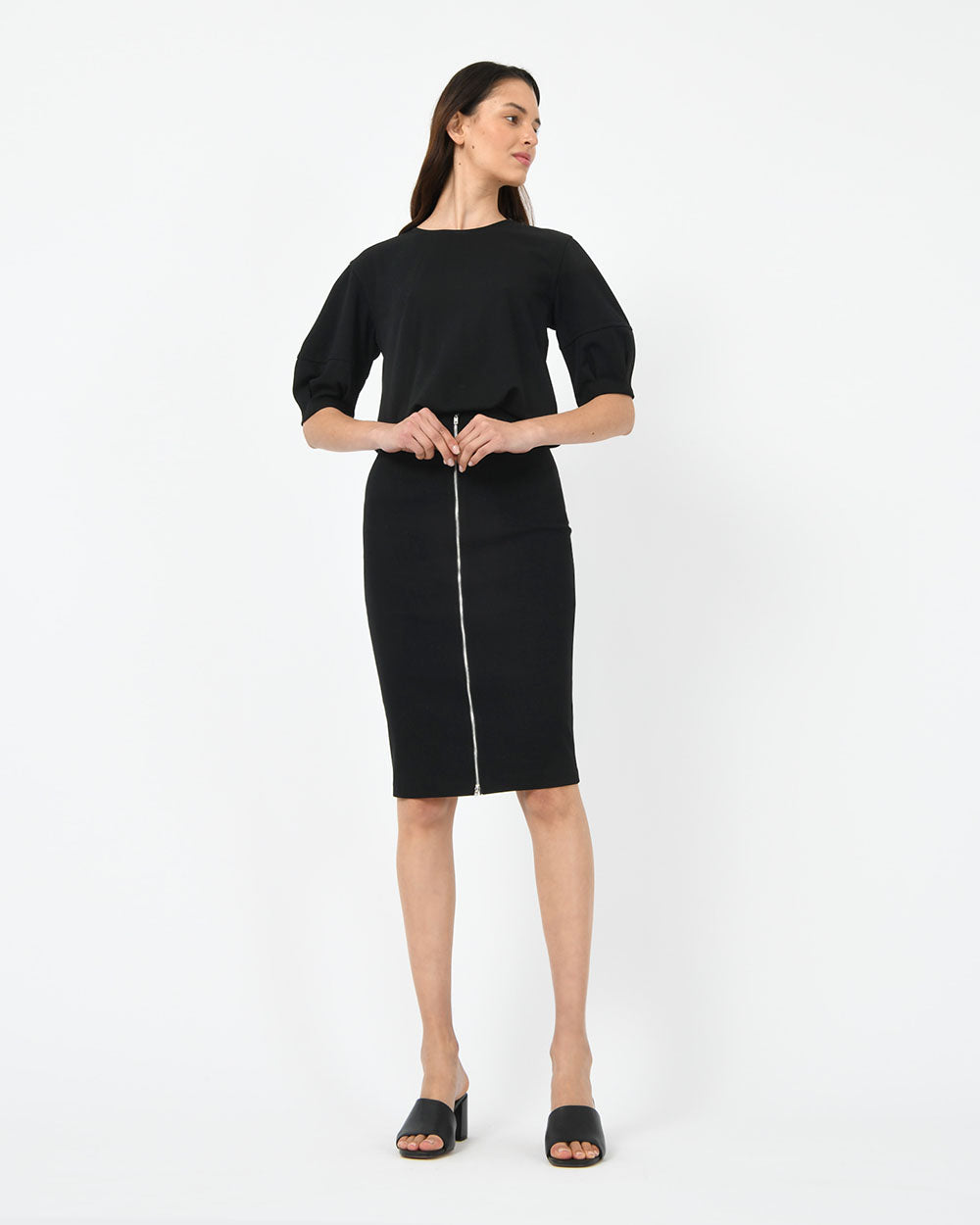 Kristin Leather Block Heel