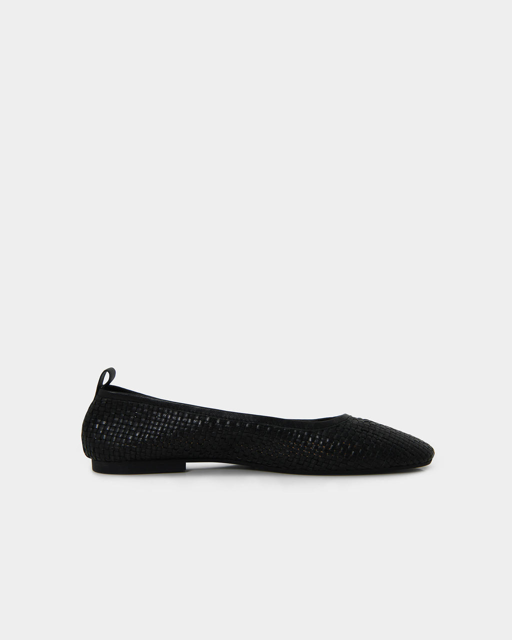 Halina Leather Weave Flat