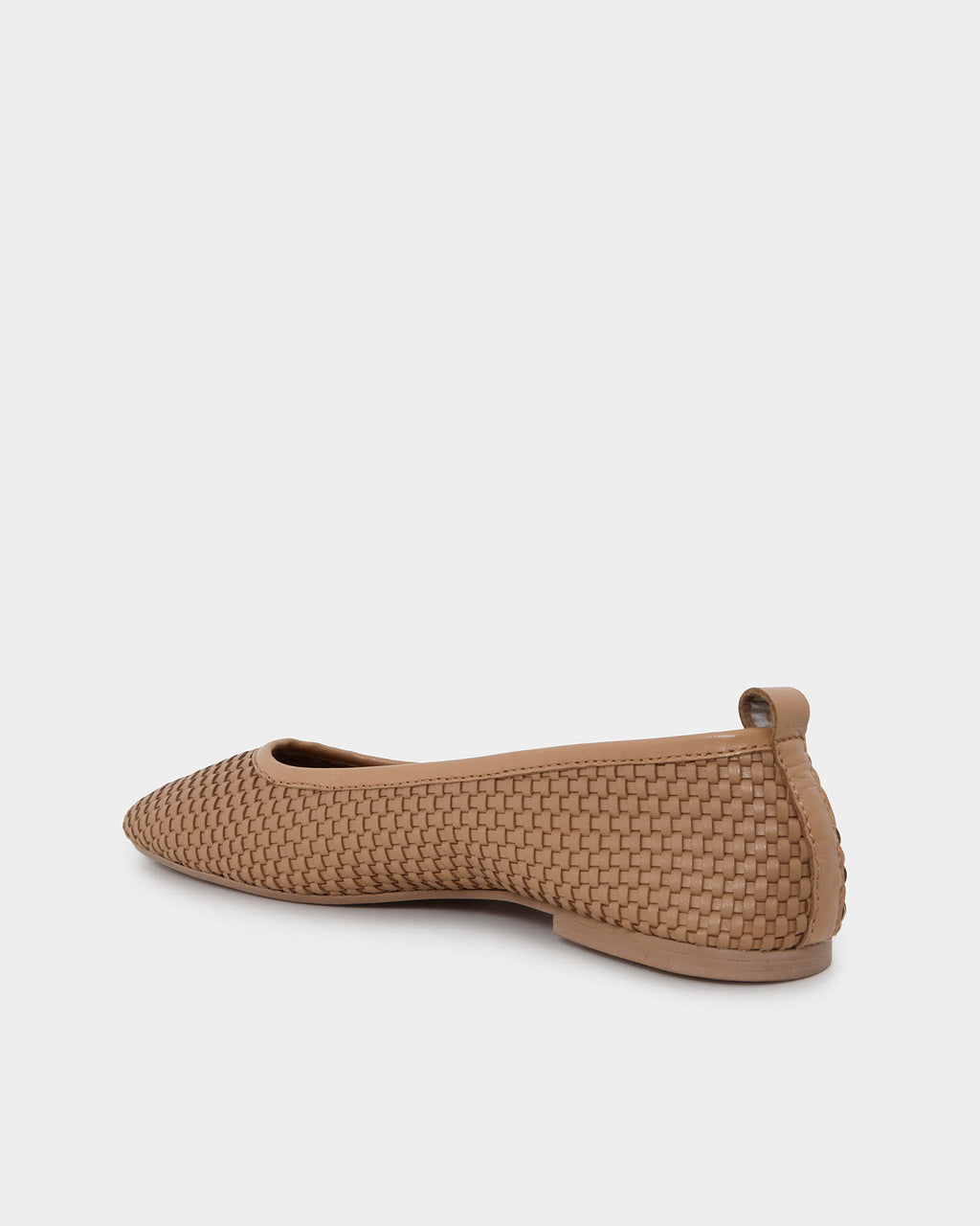Halina Leather Weave Flat