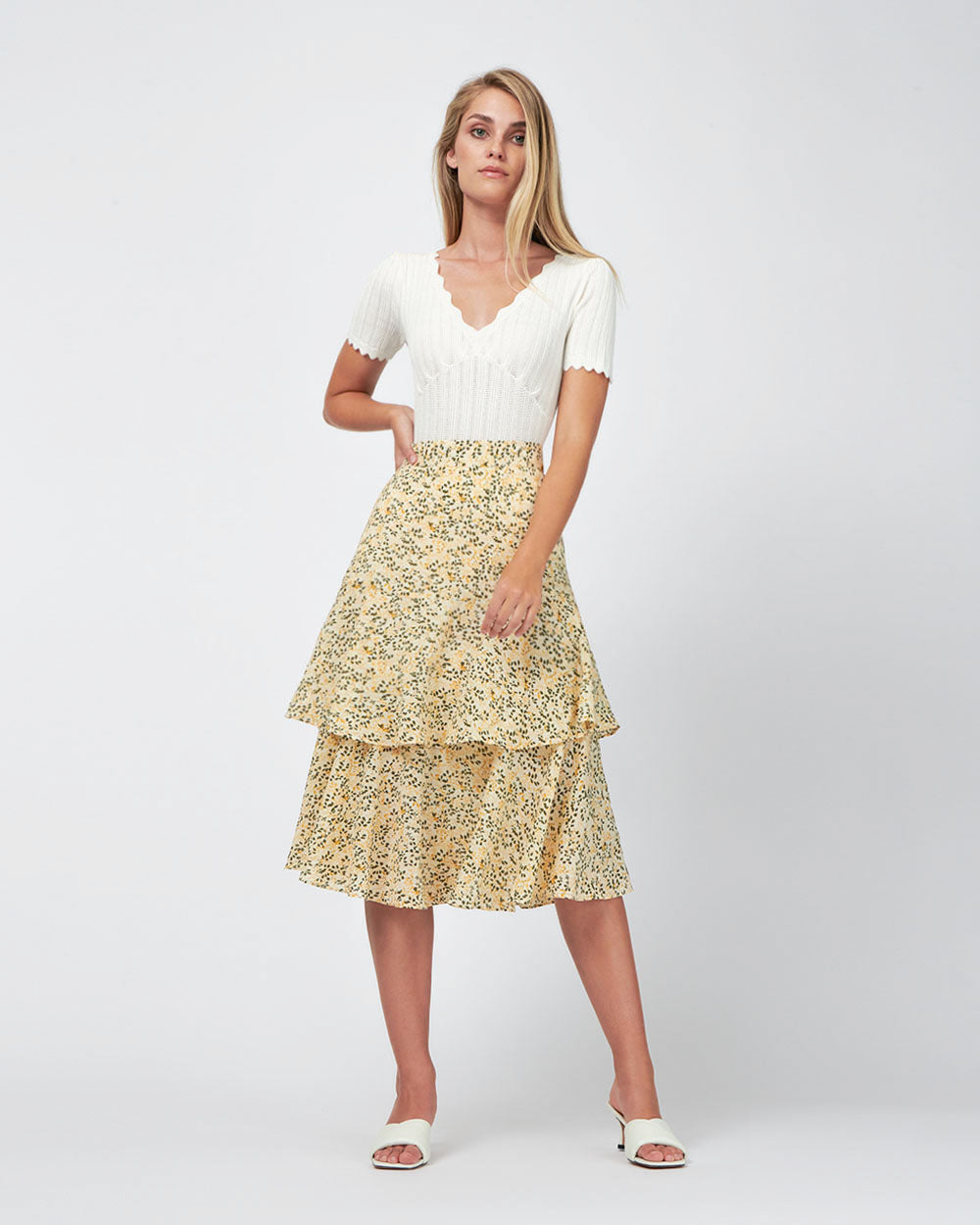 Harmony Tiered Midi Skirt