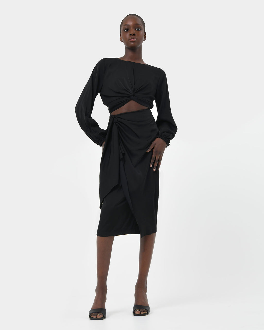 Zyana Knotted Front Wrap Skirt