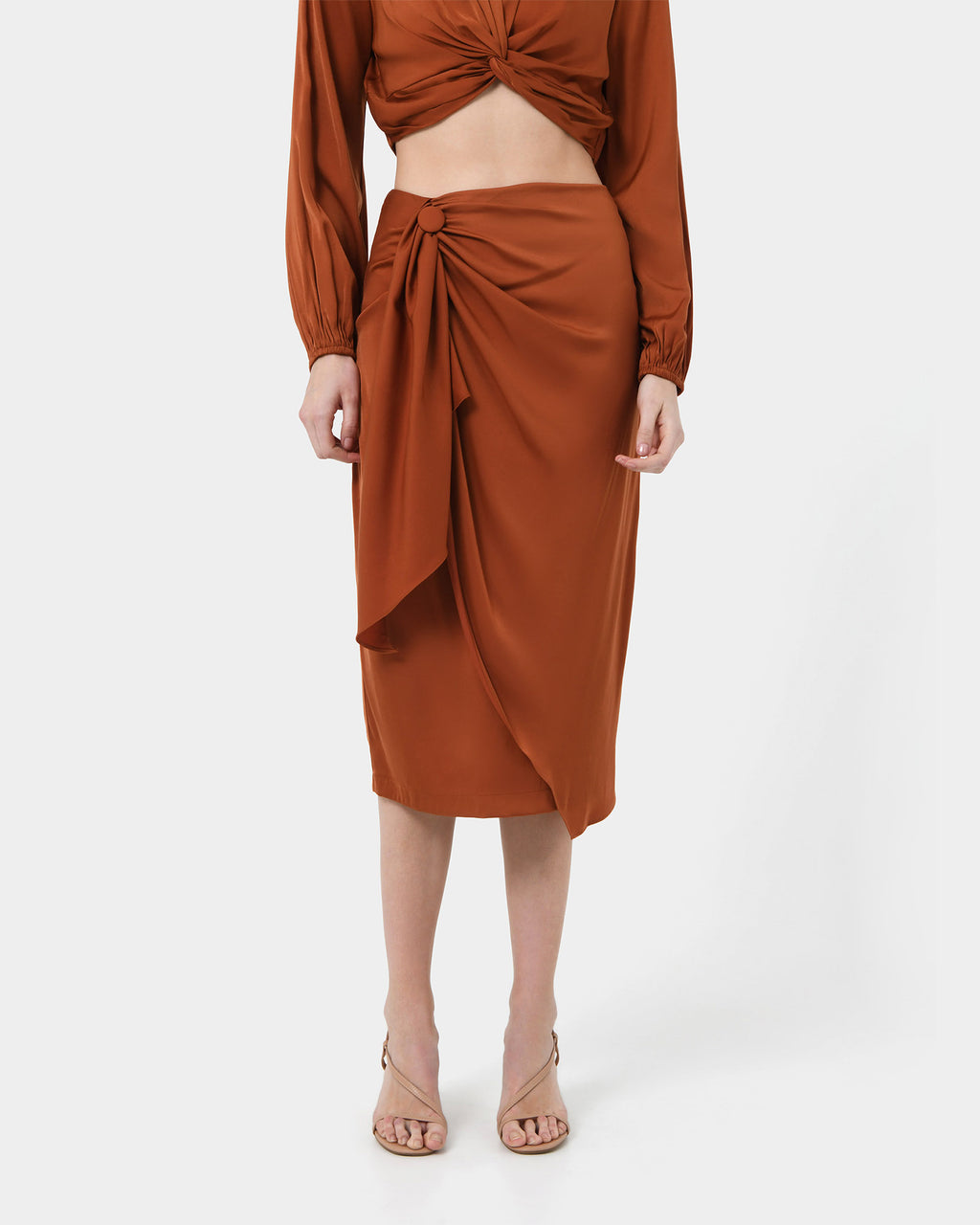 Zyana Knotted Front Wrap Skirt