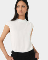 Mallory Draped Shoulder Blouse