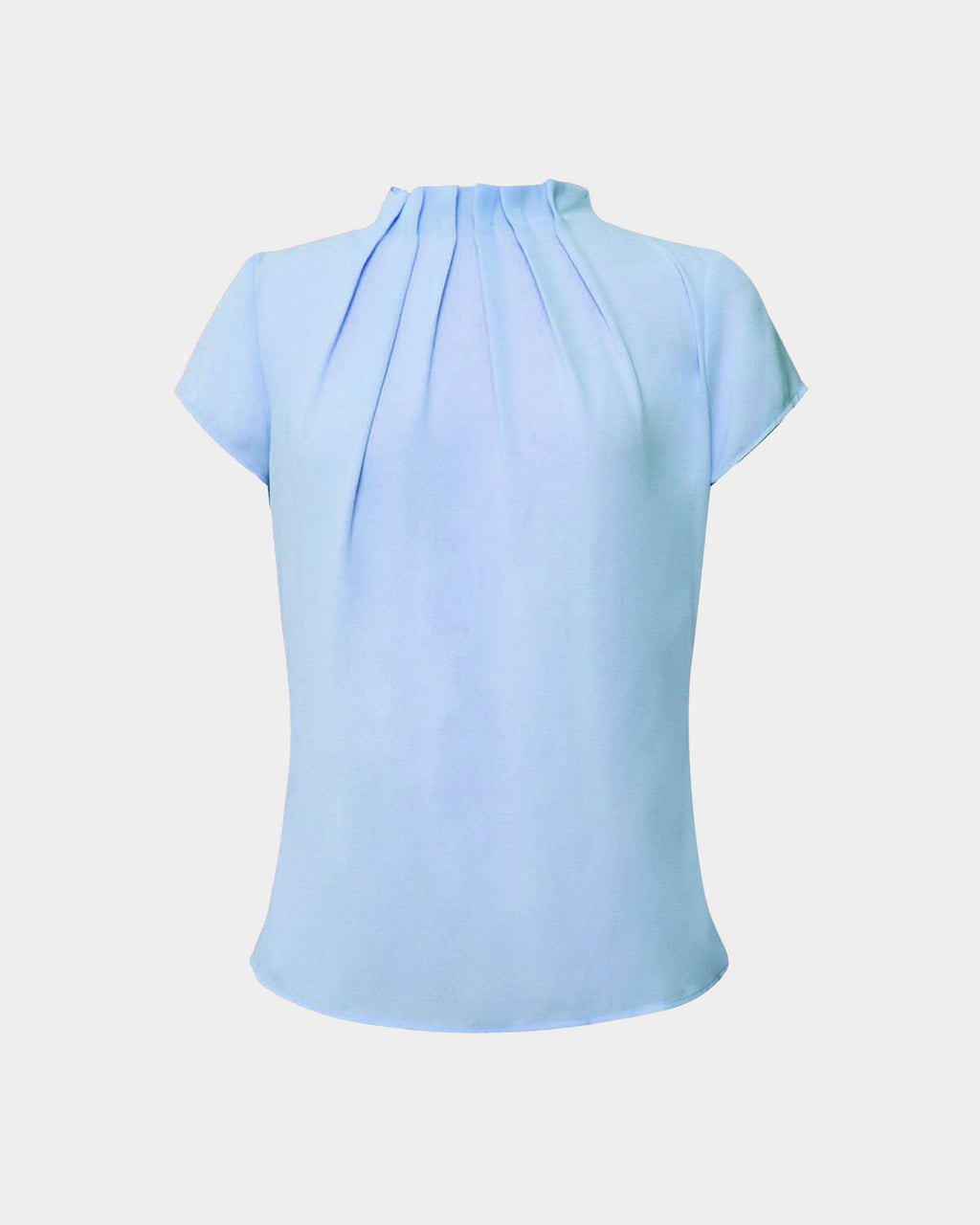Olivia Pleated High Neck Top
