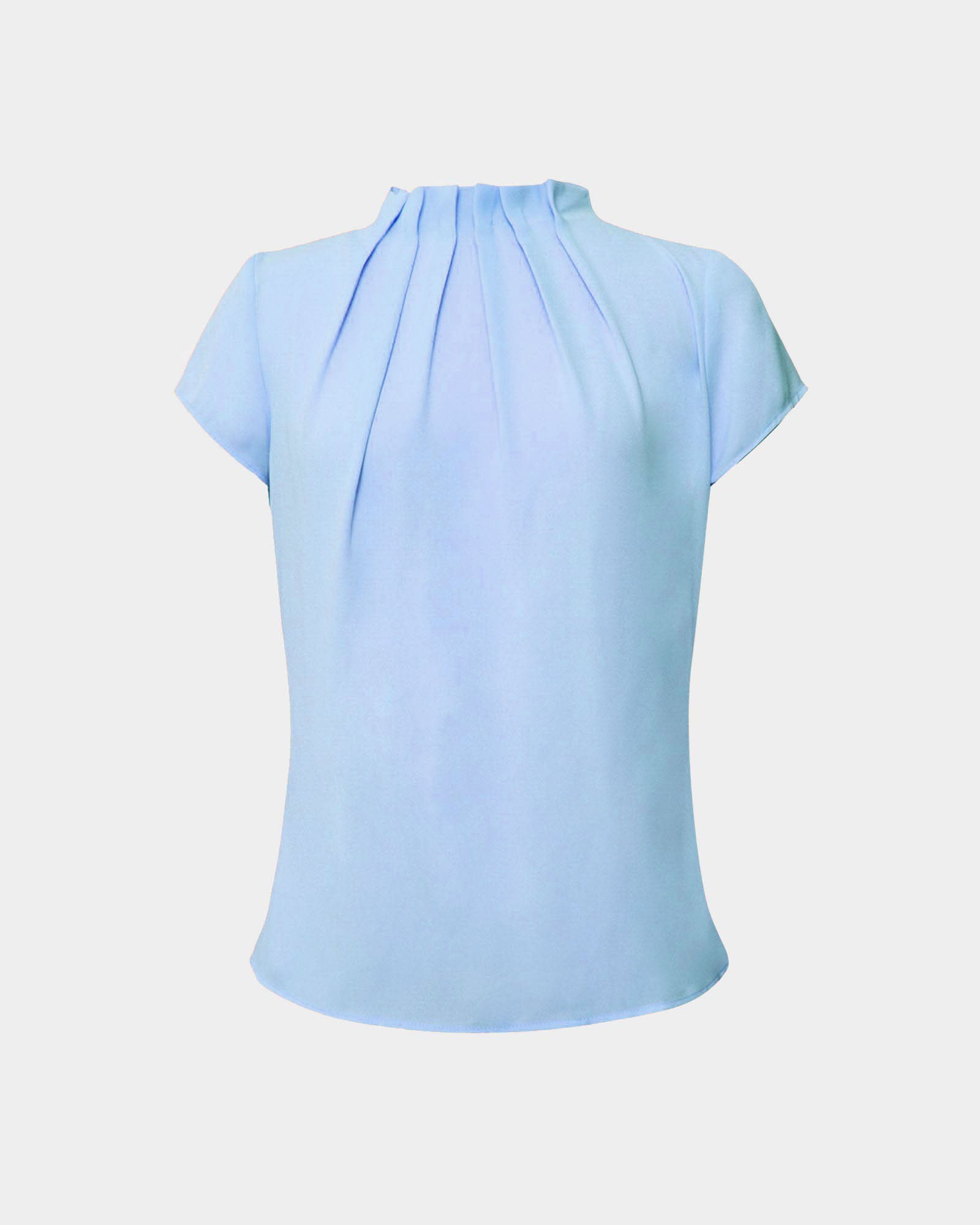Olivia Pleated High Neck Top