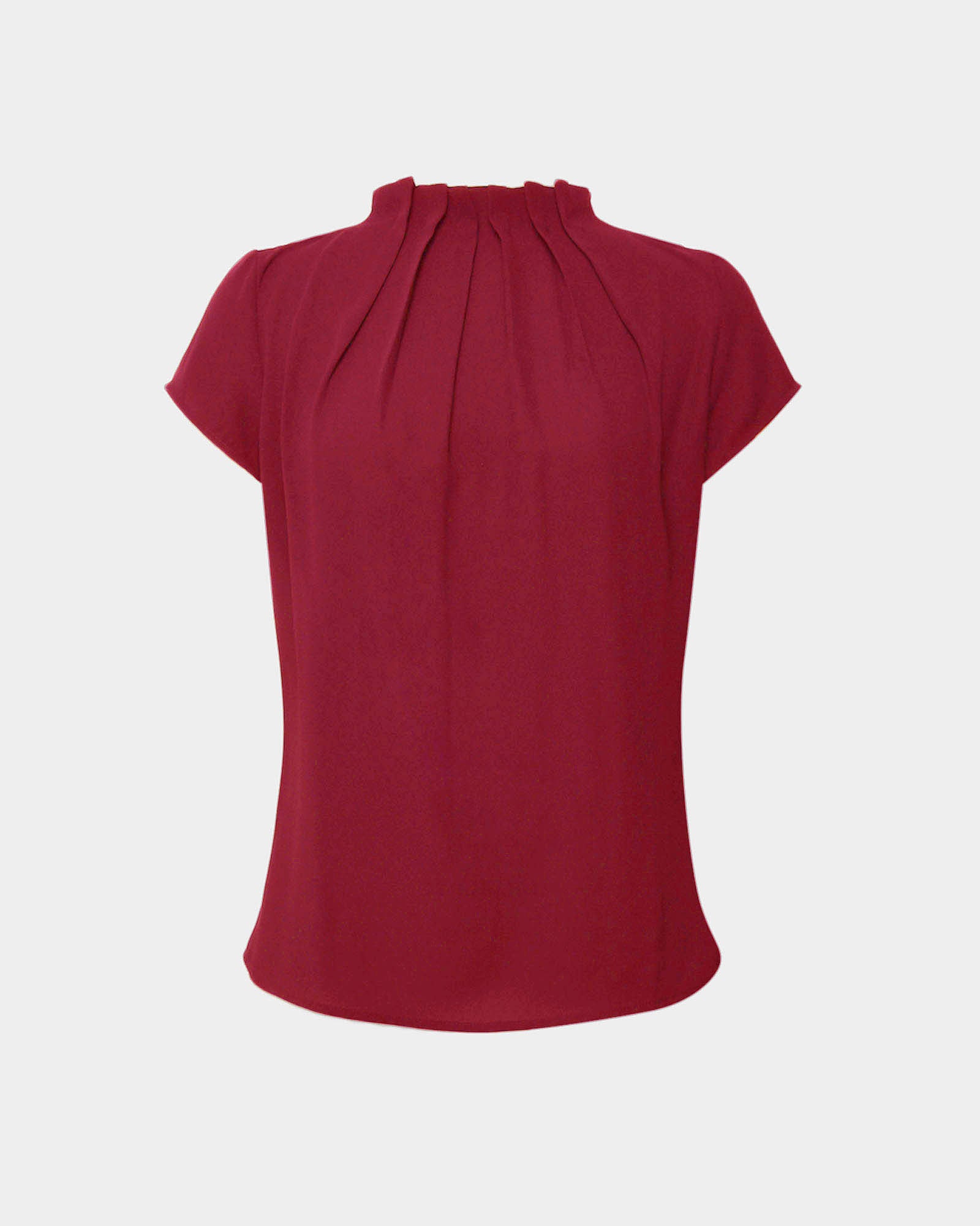 Olivia Pleated High Neck Top