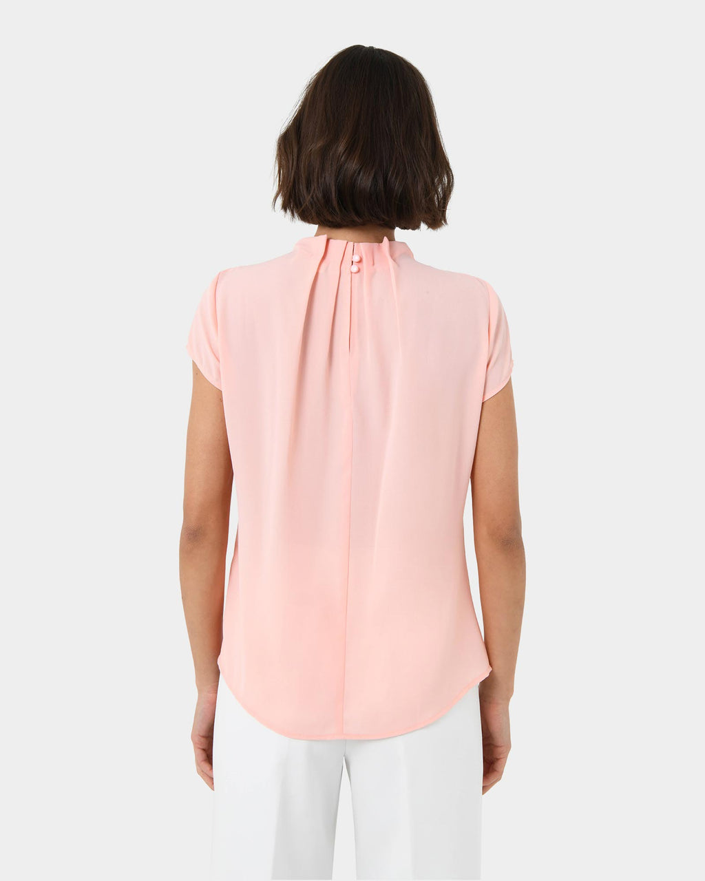 Olivia Pleated High Neck Top