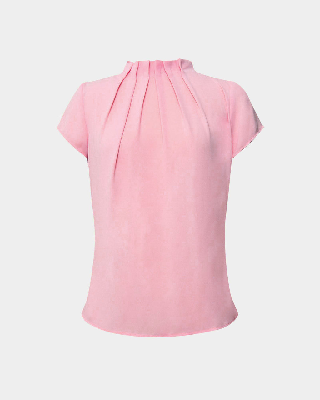 Olivia Pleated High Neck Top