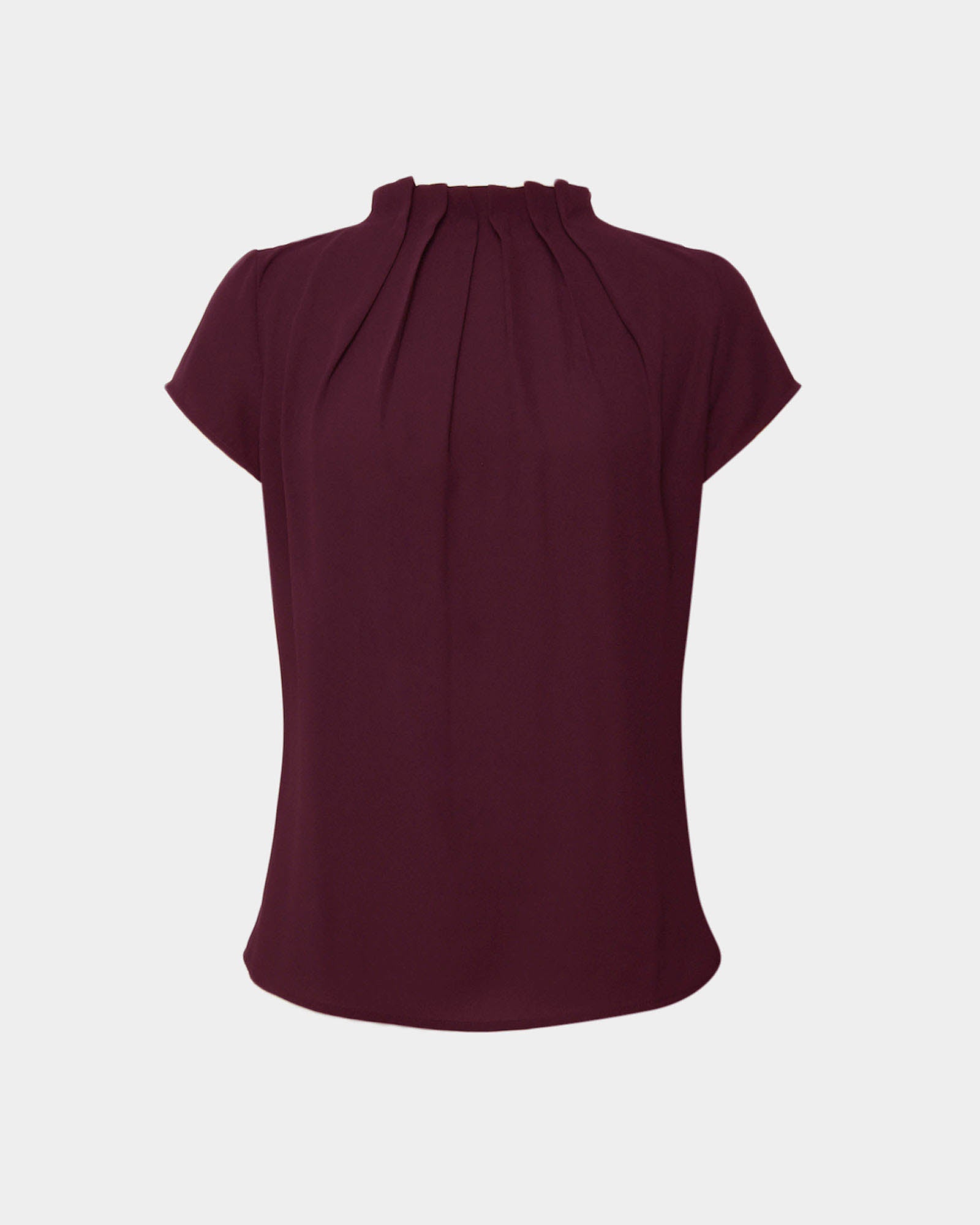 Olivia Pleated High Neck Top